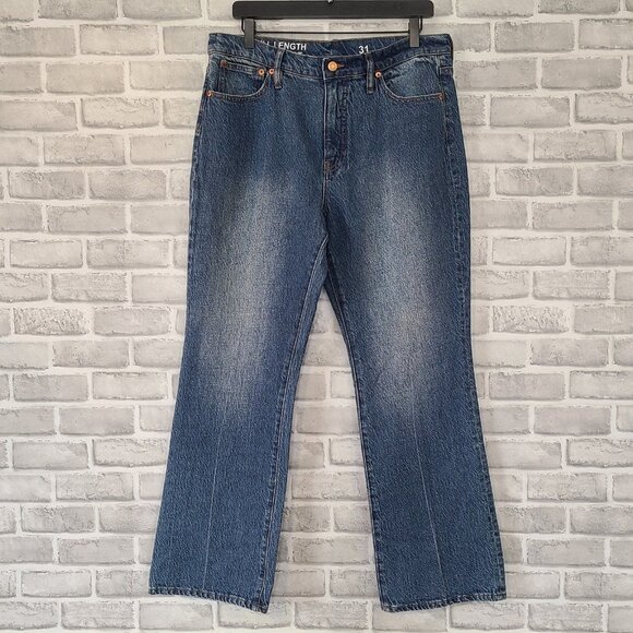 JCREW Full Length Demi Boot Denim Jeans Womens 31 NEW $128 - Picture 1 of 11